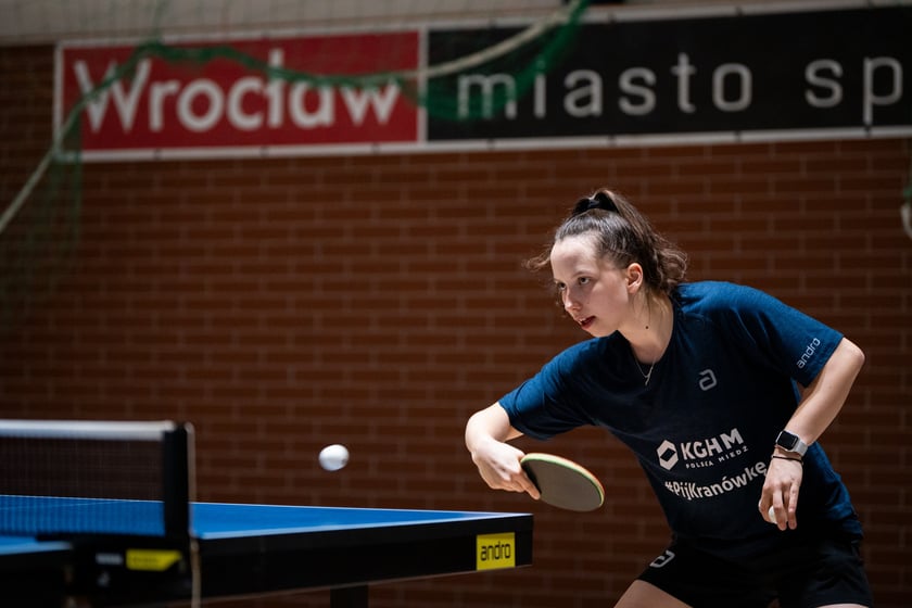 Katarzyna Węgrzyn na treningu w hali Uniwersytetu Ekonomicznego we Wrocławiu